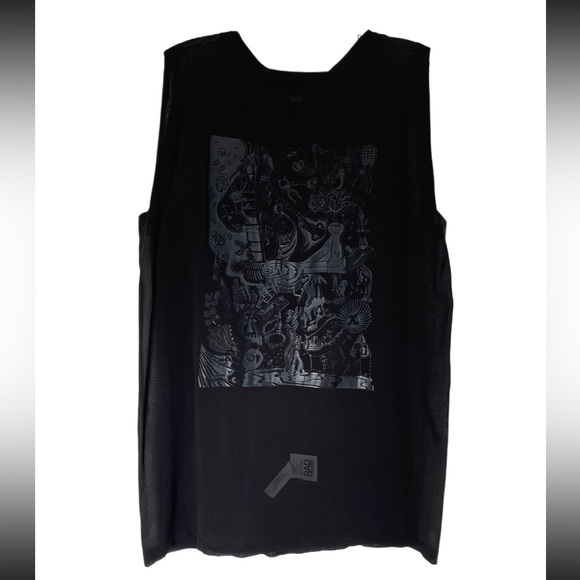 💢Rad Hourani sheer black top with print💢 - Picture 5 of 7